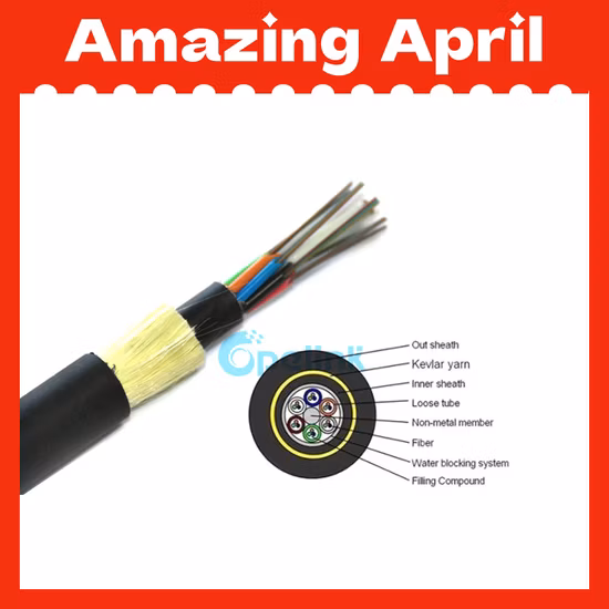 Наружный оптоволоконный кабель, полностью диэлектрический, самостоятельный